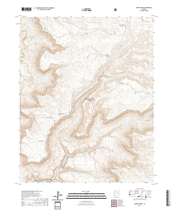 US Topo 7.5-minute map for Jumpup Point AZ