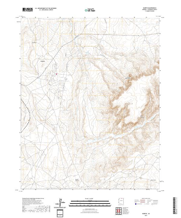 US Topo 7.5-minute map for Kaibito AZ