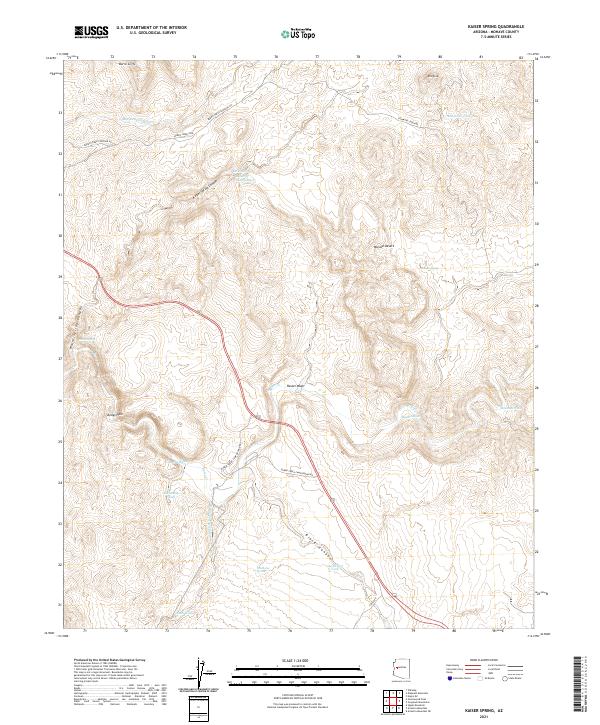 US Topo 7.5-minute map for Kaiser Spring AZ