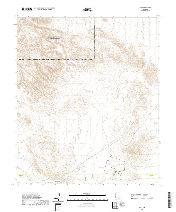 US Topo 7.5-minute map for Kaka AZ