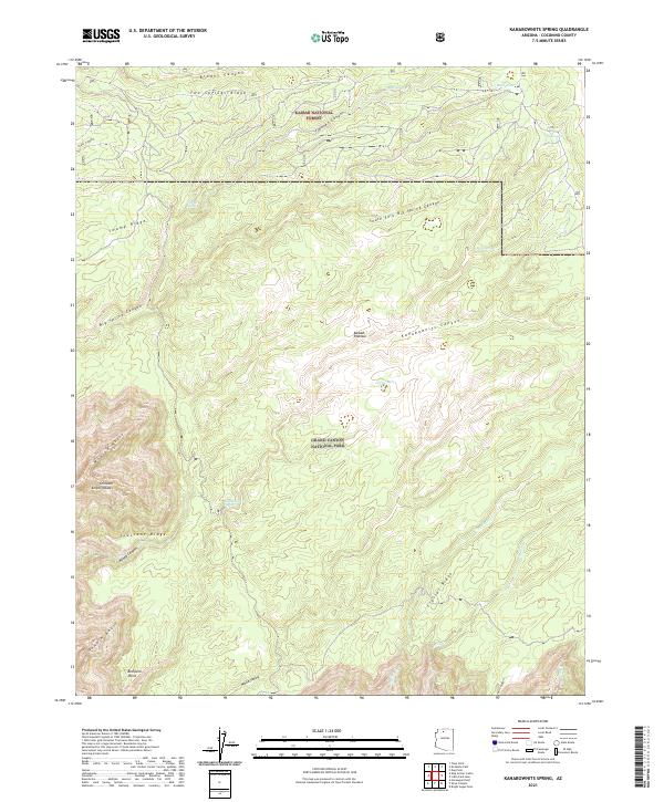 US Topo 7.5-minute map for Kanabownits Spring AZ