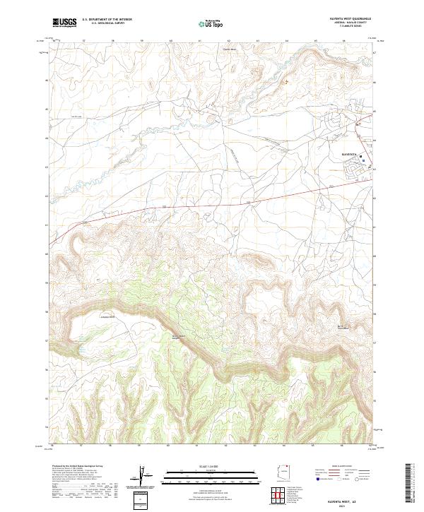 US Topo 7.5-minute map for Kayenta West AZ