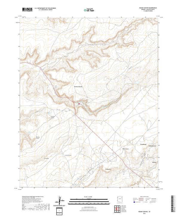 US Topo 7.5-minute map for Keams Canyon AZ