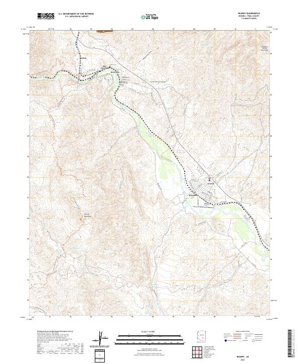 US Topo 7.5-minute map for Kearny AZ