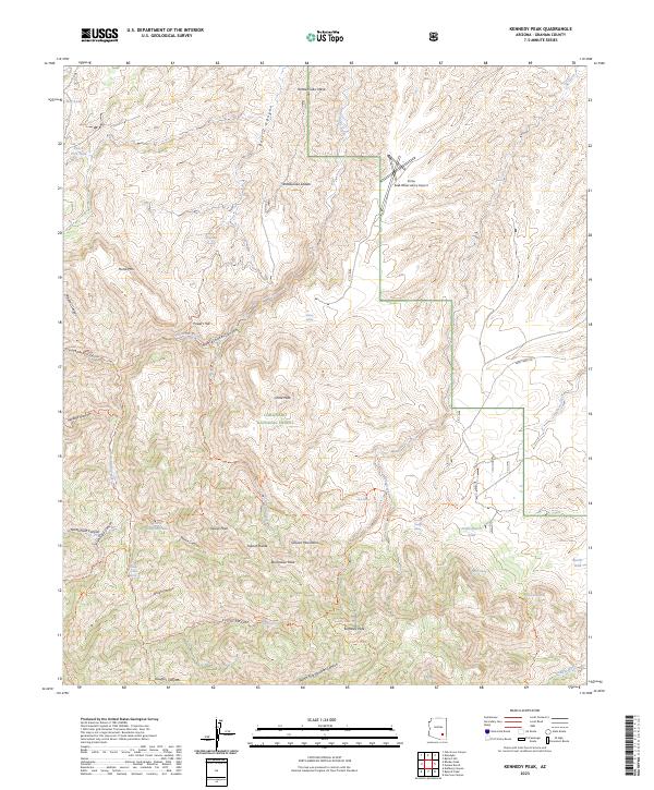 US Topo 7.5-minute map for Kennedy Peak AZ