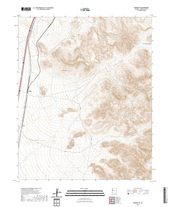 US Topo 7.5-minute map for Kingman SE AZ