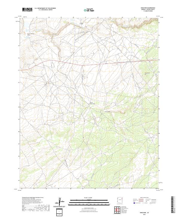 US Topo 7.5-minute map for Kinlichee AZ
