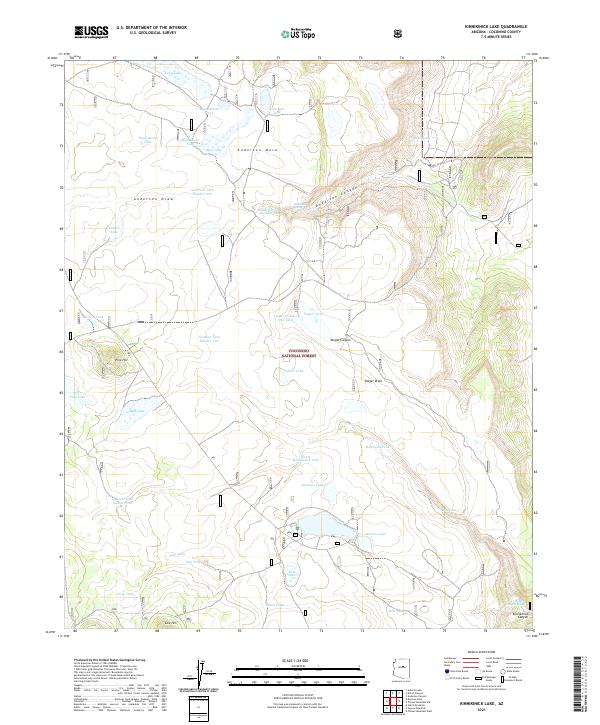 US Topo 7.5-minute map for Kinnikinick Lake AZ