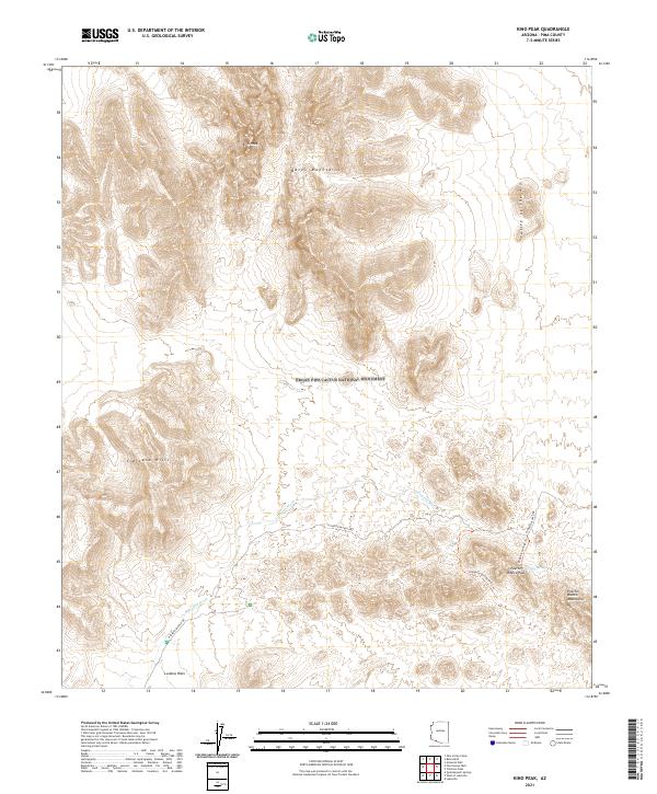 US Topo 7.5-minute map for Kino Peak AZ