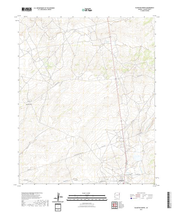 US Topo 7.5-minute map for Klagetoh North AZ