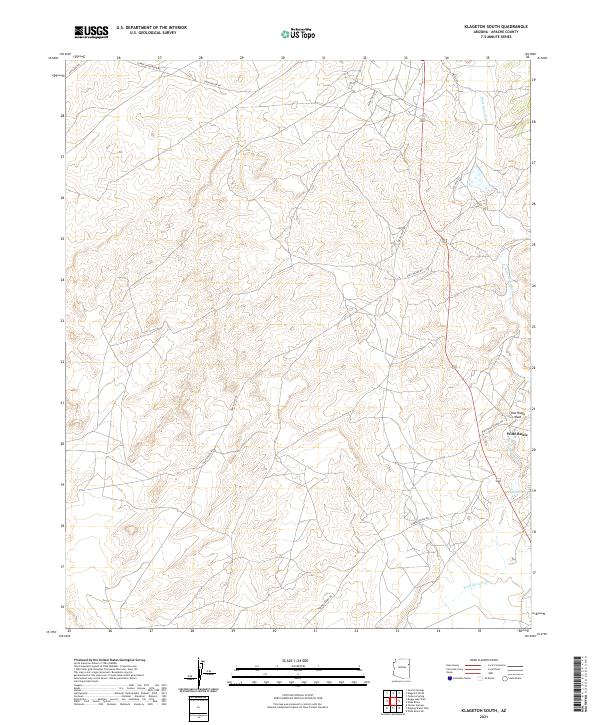US Topo 7.5-minute map for Klagetoh South AZ