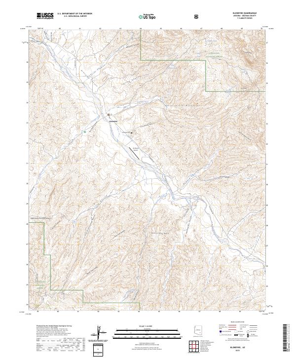 US Topo 7.5-minute map for Klondyke AZ
