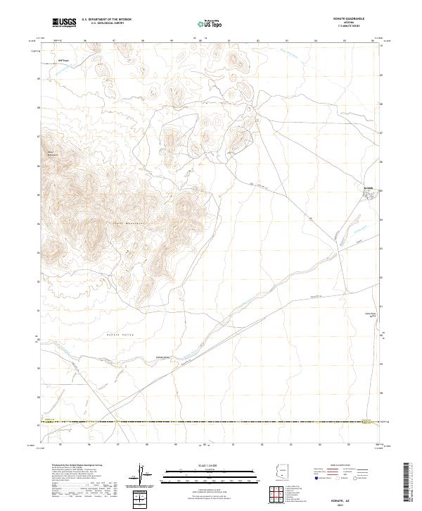 US Topo 7.5-minute map for Kohatk AZ