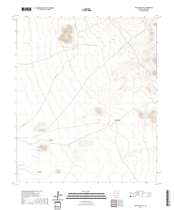 US Topo 7.5-minute map for Koht Kohl Hill AZ