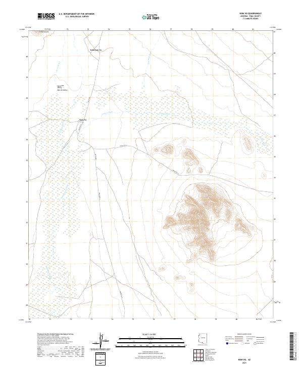 US Topo 7.5-minute map for Kom Vo AZ