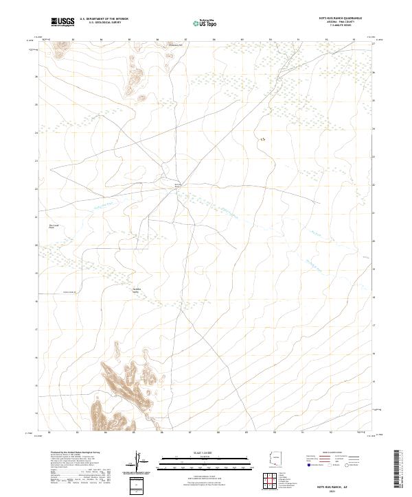 US Topo 7.5-minute map for Kots Kug Ranch AZ