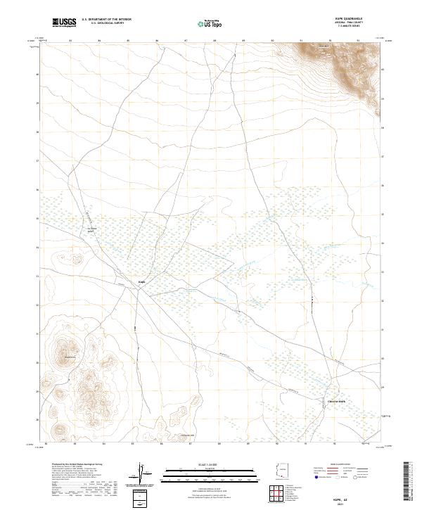 US Topo 7.5-minute map for Kupk AZ