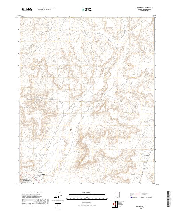 US Topo 7.5-minute map for Kykotsmovi AZ