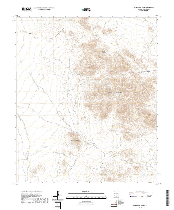 US Topo 7.5-minute map for La Tortuga Butte AZ
