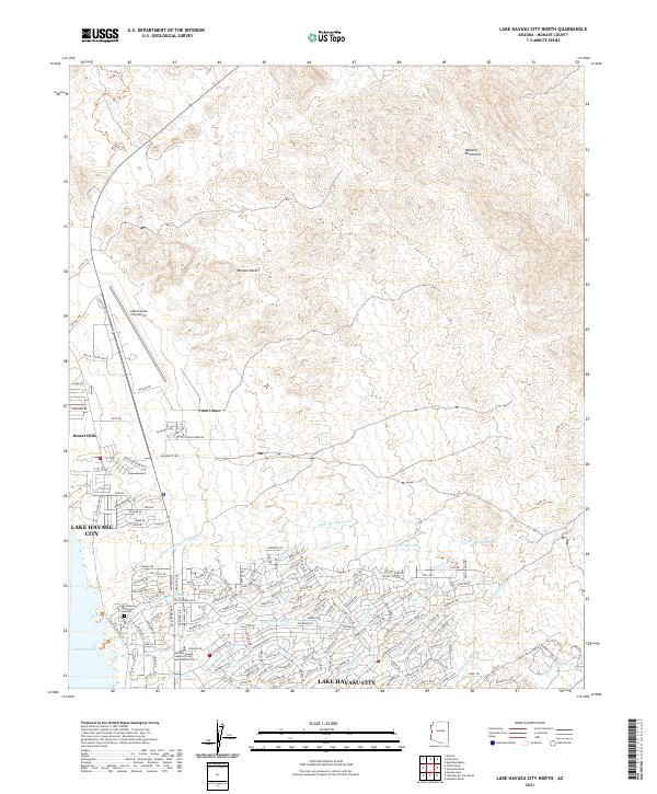 US Topo 7.5-minute map for Lake Havasu City North AZ
