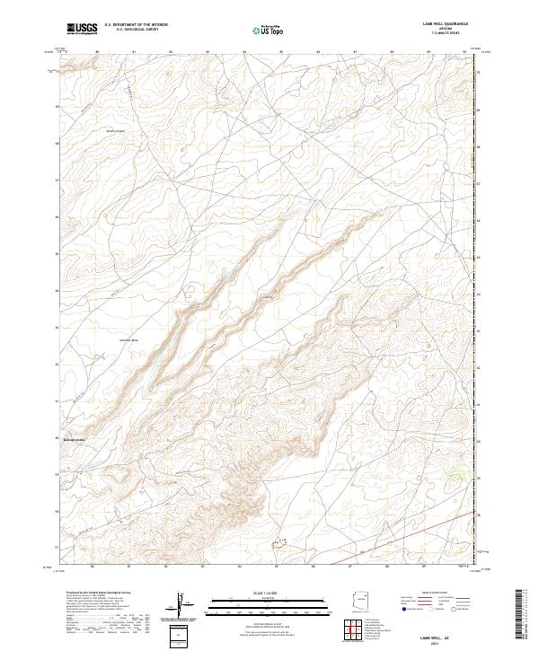 US Topo 7.5-minute map for Lamb Well AZ