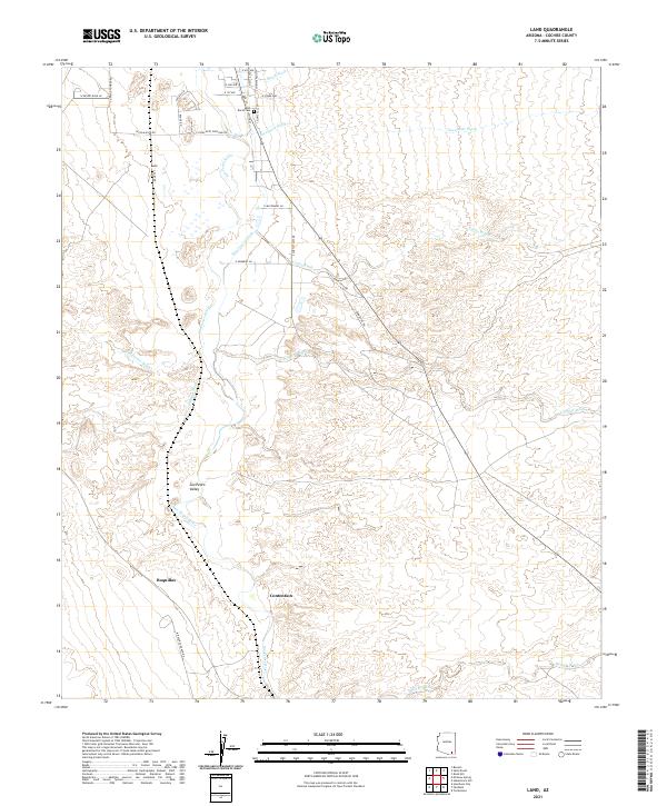 US Topo 7.5-minute map for Land AZ