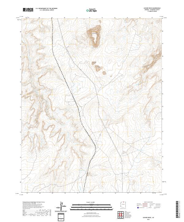 US Topo 7.5-minute map for LeChee Rock AZ