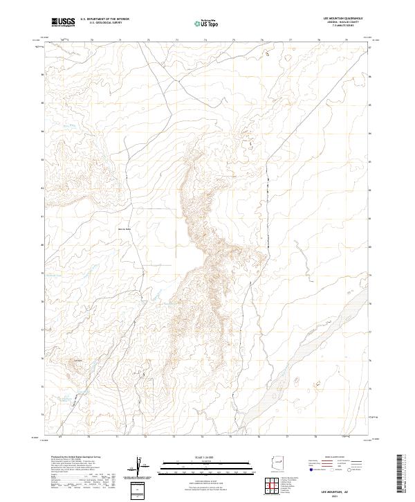 US Topo 7.5-minute map for Lee Mountain AZ