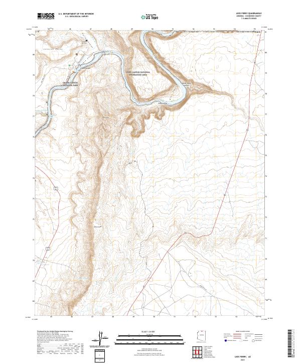 US Topo 7.5-minute map for Lees Ferry AZ