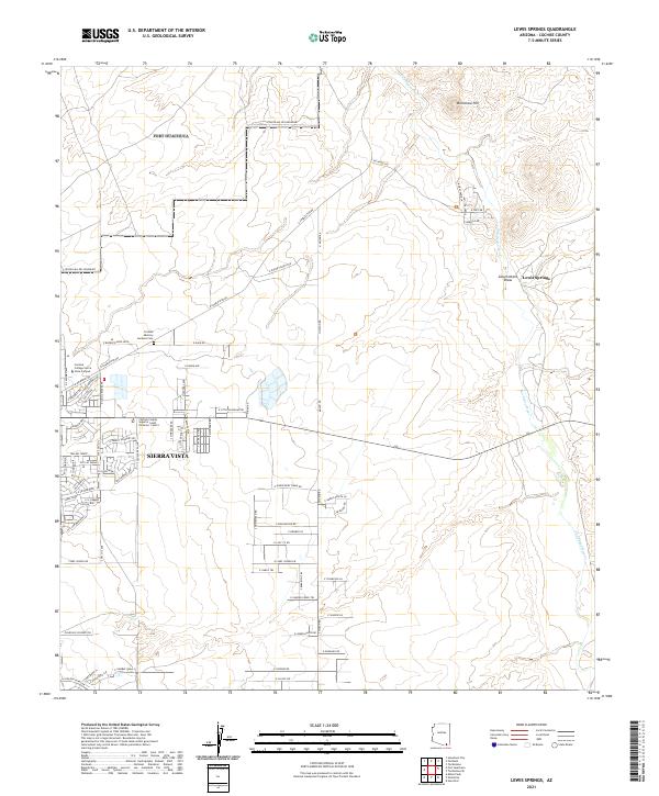 US Topo 7.5-minute map for Lewis Springs AZ