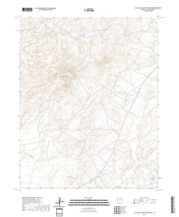 US Topo 7.5-minute map for Little Black Spot Mountain AZ