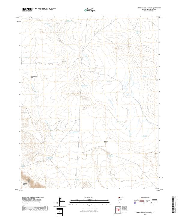 US Topo 7.5-minute map for Little Clayhole Valley AZ