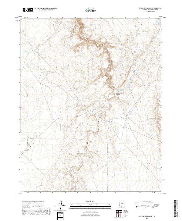 US Topo 7.5-minute map for Little Harpo Canyon AZ