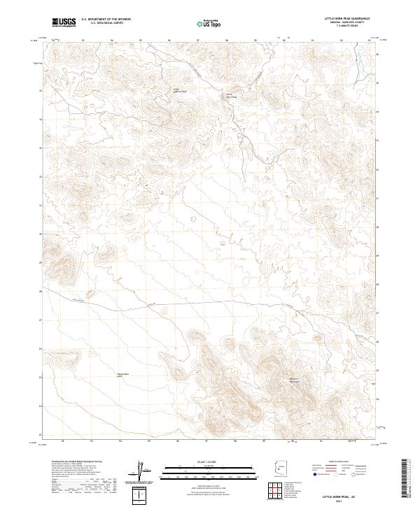 US Topo 7.5-minute map for Little Horn Peak AZ