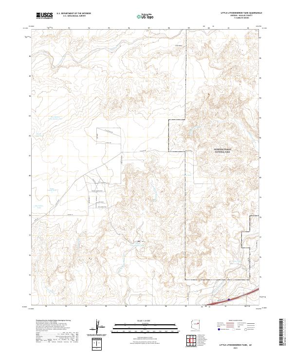 US Topo 7.5-minute map for Little Lithodendron Tank AZ