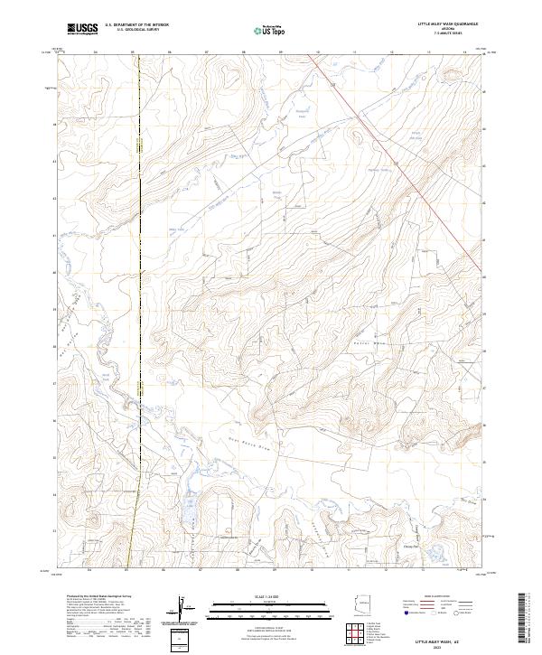 US Topo 7.5-minute map for Little Milky Wash AZ