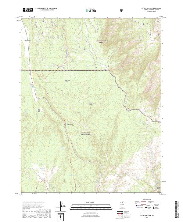 US Topo 7.5-minute map for Little Park Lake AZ