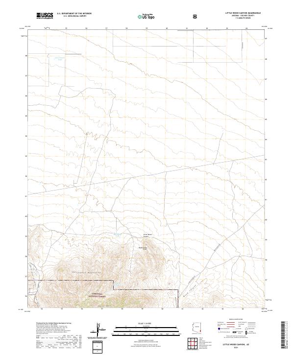 US Topo 7.5-minute map for Little Wood Canyon AZ