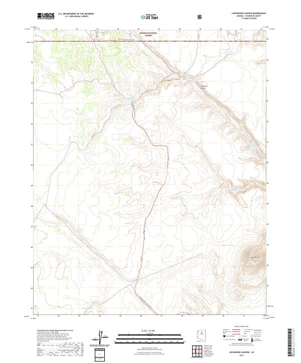 US Topo 7.5-minute map for Lockwood Canyon AZ