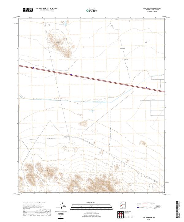 US Topo 7.5-minute map for Lone Mountain AZ