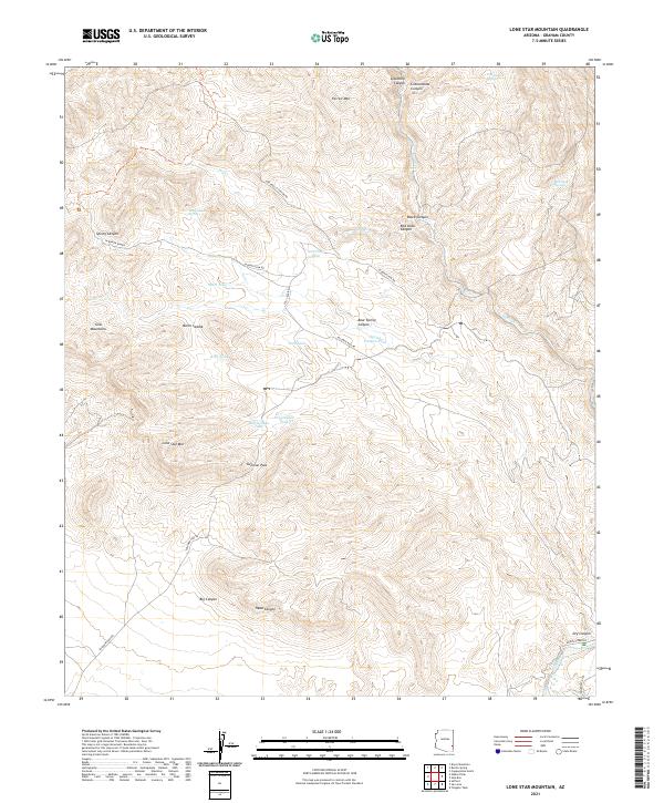 US Topo 7.5-minute map for Lone Star Mountain AZ