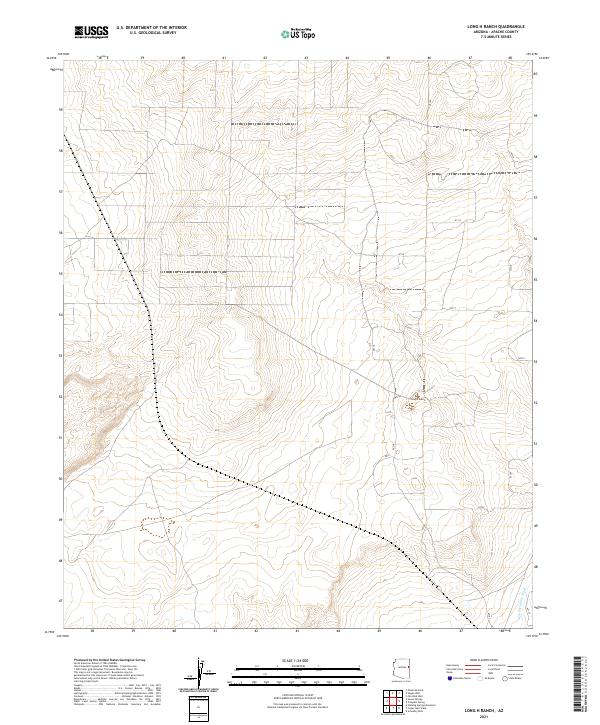 US Topo 7.5-minute map for Long H Ranch AZ