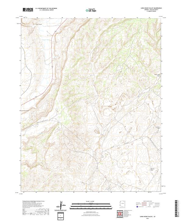 US Topo 7.5-minute map for Long House Valley AZ