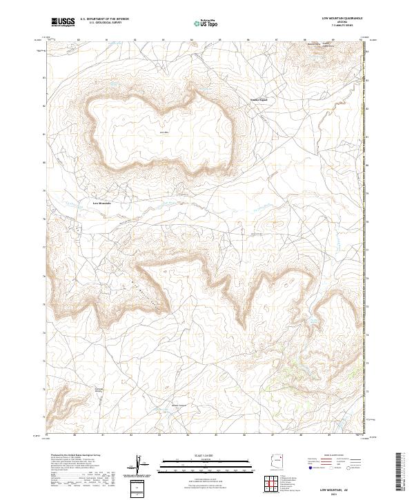 US Topo 7.5-minute map for Low Mountain AZ