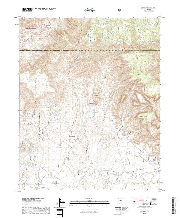 US Topo 7.5-minute map for Loy Butte AZ