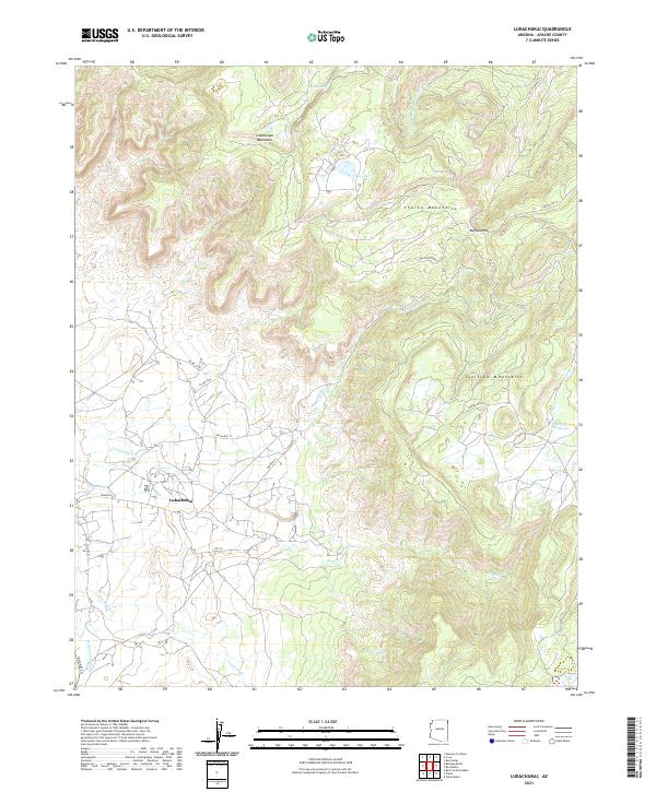 US Topo 7.5-minute map for Lukachukai AZ
