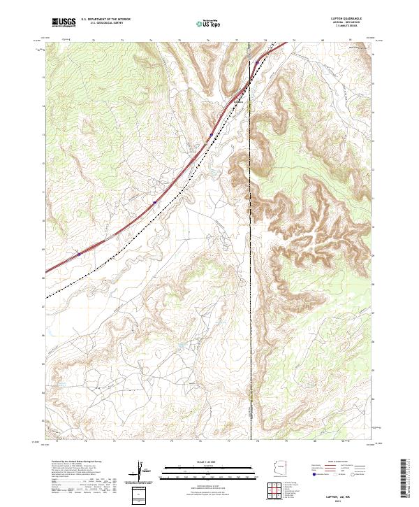 US Topo 7.5-minute map for Lupton AZNM