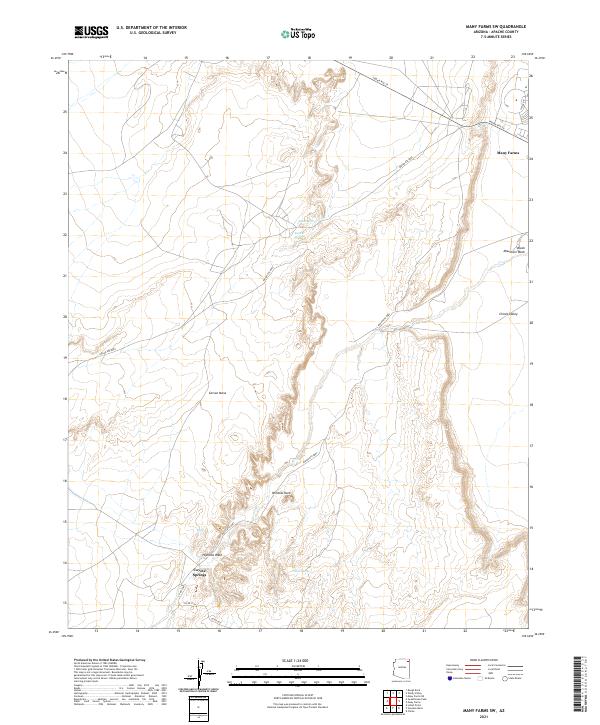 US Topo 7.5-minute map for Many Farms SW AZ