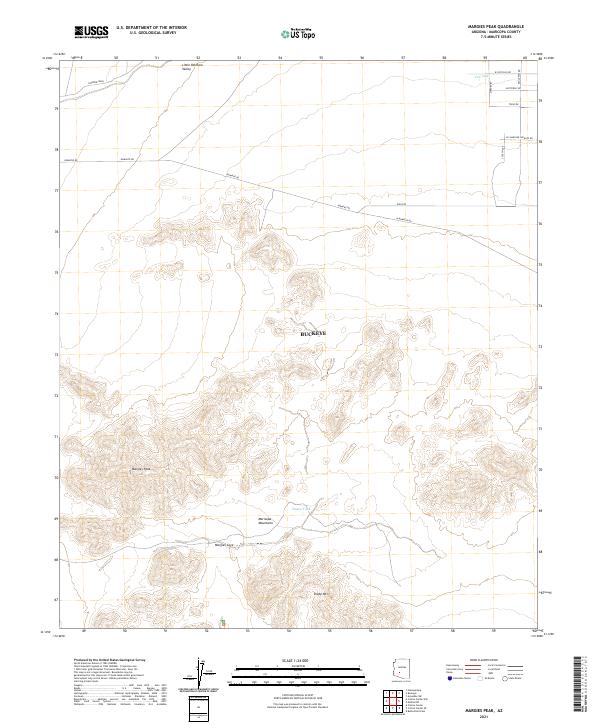 US Topo 7.5-minute map for Margies Peak AZ