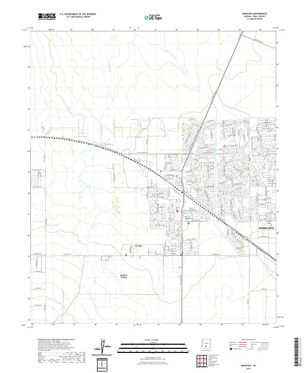 US Topo 7.5-minute map for Maricopa AZ